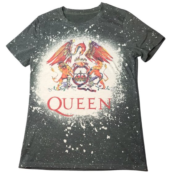 QUEEN Concert Band T Shirt, Short Sleeve. Size Adult Small.Gray.